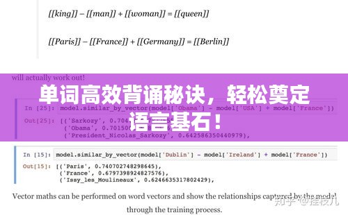 單詞高效背誦秘訣，輕松奠定語言基石！