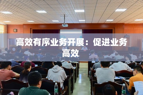 高效有序業(yè)務(wù)開展：促進業(yè)務(wù)高效 