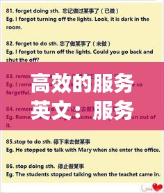 高效的服務(wù)英文：服務(wù)效率的英文 