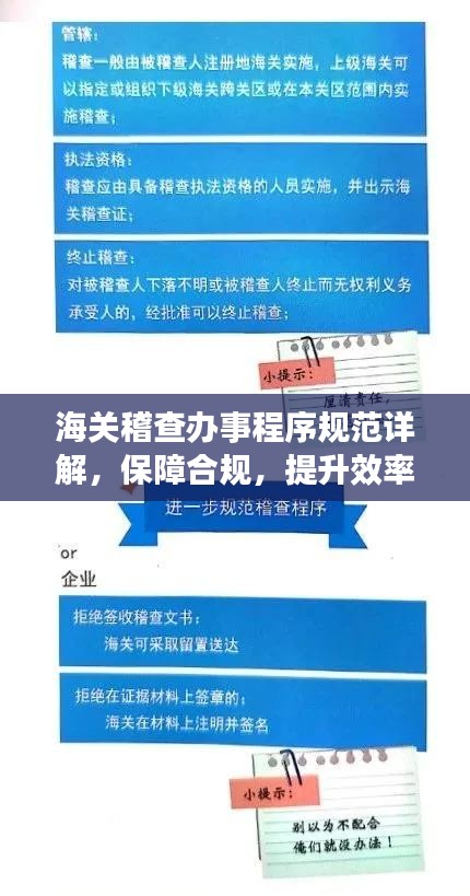海關(guān)稽查辦事程序規(guī)范詳解，保障合規(guī)，提升效率