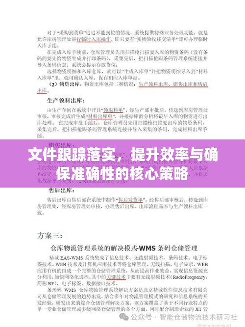 文件跟蹤落實(shí)，提升效率與確保準(zhǔn)確性的核心策略