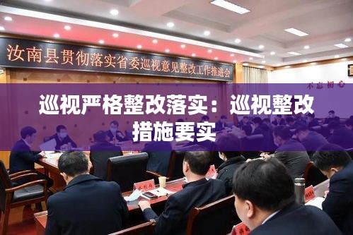 巡視嚴(yán)格整改落實(shí)：巡視整改措施要實(shí) 