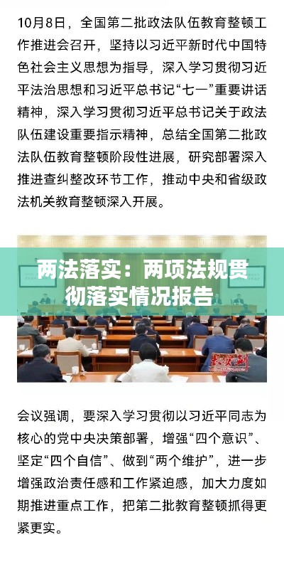 兩法落實(shí)：兩項(xiàng)法規(guī)貫徹落實(shí)情況報(bào)告 