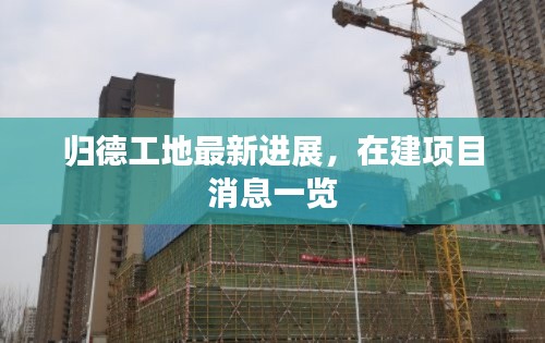 歸德工地最新進(jìn)展，在建項(xiàng)目消息一覽
