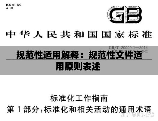 規(guī)范性適用解釋?zhuān)阂?guī)范性文件適用原則表述 