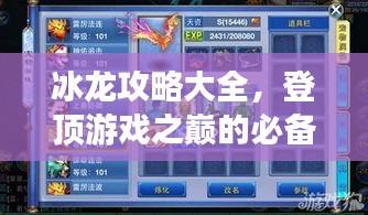 冰龍攻略大全，登頂游戲之巔的必備秘籍！