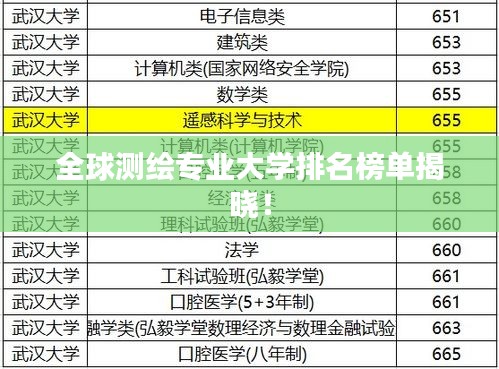 全球測繪專業(yè)大學(xué)排名榜單揭曉！
