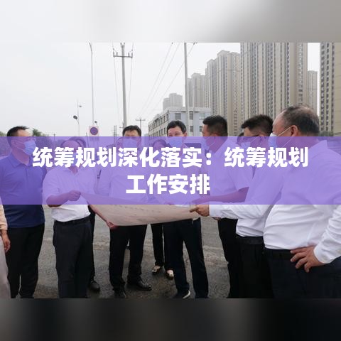 統(tǒng)籌規(guī)劃深化落實：統(tǒng)籌規(guī)劃工作安排 