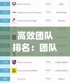 高效團(tuán)隊(duì)排名：團(tuán)隊(duì)top 