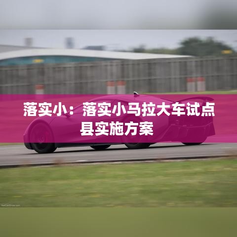 落實(shí)?。郝鋵?shí)小馬拉大車試點(diǎn)縣實(shí)施方案 