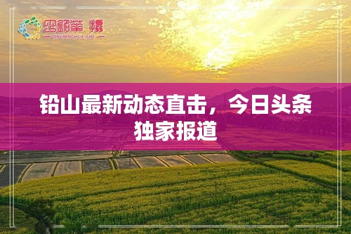 鉛山最新動(dòng)態(tài)直擊，今日頭條獨(dú)家報(bào)道