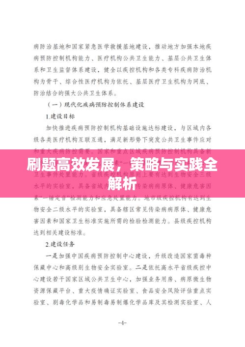 刷題高效發(fā)展，策略與實踐全解析