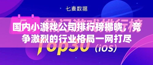 國內(nèi)小游戲公司排行榜揭曉，競爭激烈的行業(yè)格局一網(wǎng)打盡