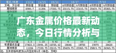 廣東金屬價格最新動態(tài)，今日行情分析與展望