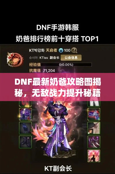 DNF最新奶爸攻略圖揭秘，無敵戰(zhàn)力提升秘籍，成為最強輔助隊友！