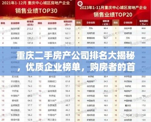 重慶二手房產(chǎn)公司排名大揭秘，優(yōu)質(zhì)企業(yè)榜單，購(gòu)房者的首選！