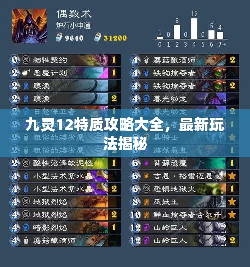 九靈12特質(zhì)攻略大全，最新玩法揭秘