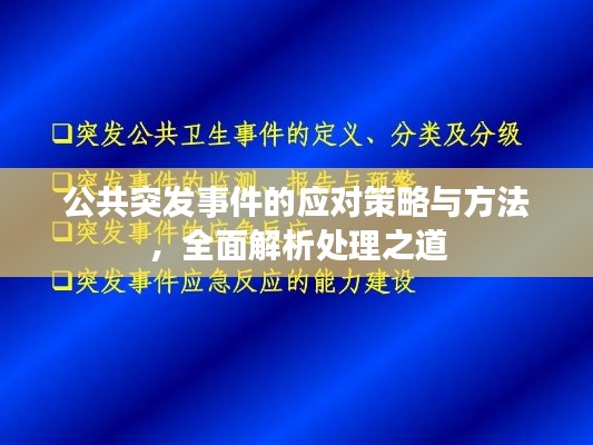 公共突發(fā)事件的應(yīng)對策略與方法，全面解析處理之道