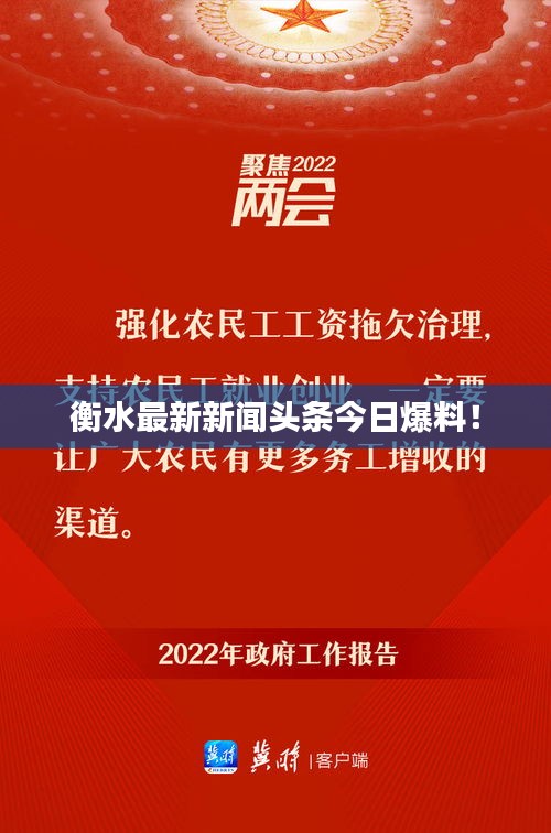 衡水最新新聞頭條今日爆料！
