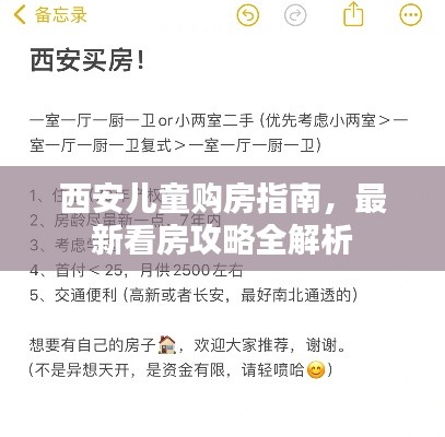 西安兒童購房指南，最新看房攻略全解析