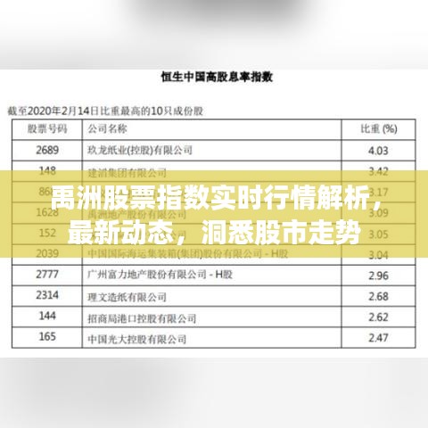 禹洲股票指數(shù)實(shí)時(shí)行情解析，最新動(dòng)態(tài)，洞悉股市走勢(shì)