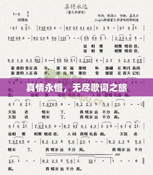 真情永恒，無盡歌詞之旅