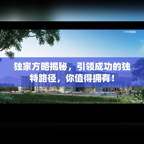 獨家方略揭秘，引領(lǐng)成功的獨特路徑，你值得擁有！