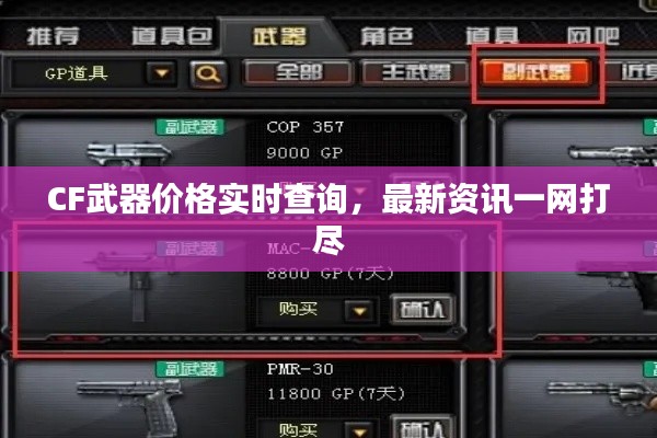 CF武器價格實時查詢，最新資訊一網(wǎng)打盡