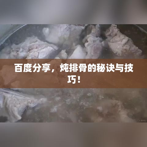 百度分享，燉排骨的秘訣與技巧！