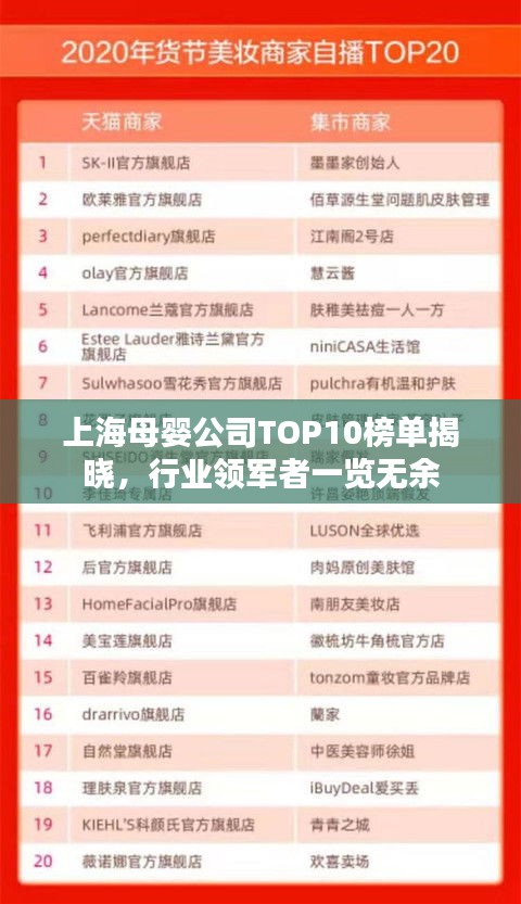 上海母嬰公司TOP10榜單揭曉，行業(yè)領(lǐng)軍者一覽無余