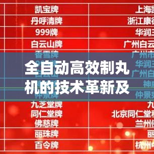 全自動(dòng)高效制丸機(jī)的技術(shù)革新及其在制藥工業(yè)的應(yīng)用實(shí)踐