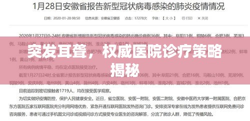 突發(fā)耳聾，權(quán)威醫(yī)院診療策略揭秘