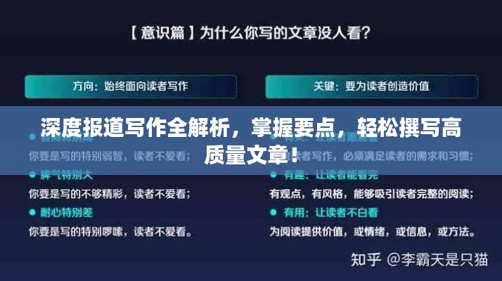 深度報(bào)道寫(xiě)作全解析，掌握要點(diǎn)，輕松撰寫(xiě)高質(zhì)量文章！