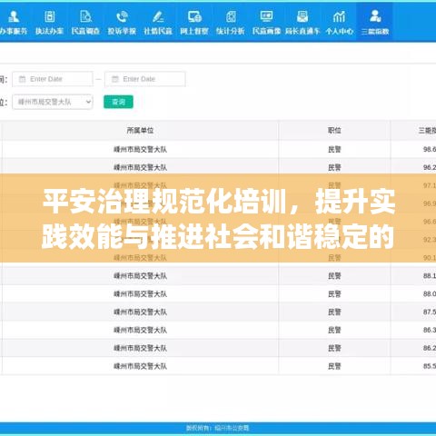 平安治理規(guī)范化培訓，提升實踐效能與推進社會和諧穩(wěn)定的重要性