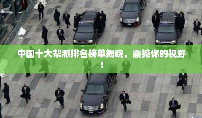 中國十大幫派排名榜單揭曉，震撼你的視野！