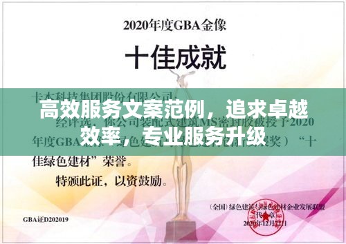 高效服務(wù)文案范例，追求卓越效率，專業(yè)服務(wù)升級