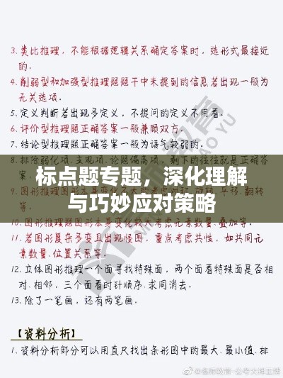 標(biāo)點(diǎn)題專題，深化理解與巧妙應(yīng)對(duì)策略