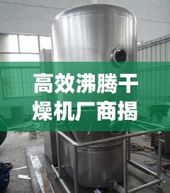 高效沸騰干燥機(jī)廠商揭秘，專業(yè)制造，品質(zhì)卓越