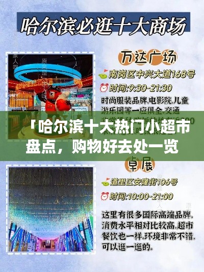 「哈爾濱十大熱門小超市盤點，購物好去處一覽無余」