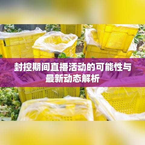 封控期間直播活動(dòng)的可能性與最新動(dòng)態(tài)解析