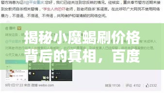 揭秘小魔蝎刷價(jià)格背后的真相，百度搜索帶您探尋真相