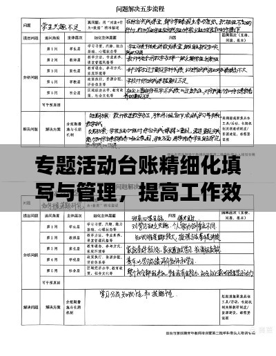 專題活動臺賬精細化填寫與管理，提高工作效率的秘訣