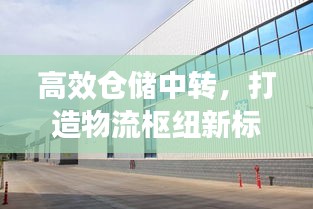 高效倉儲中轉(zhuǎn)，打造物流樞紐新標(biāo)桿宣傳稿件！