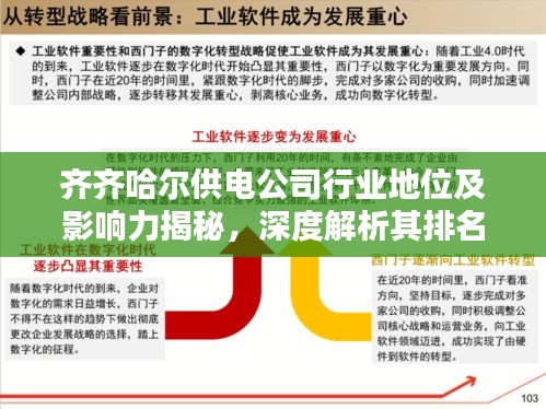 齊齊哈爾供電公司行業(yè)地位及影響力揭秘，深度解析其排名與影響力