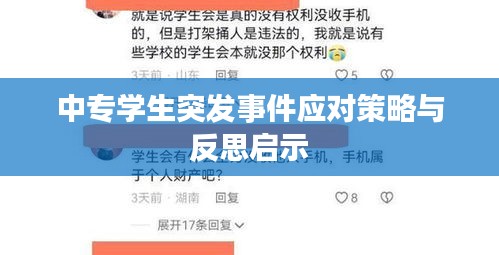 中專學(xué)生突發(fā)事件應(yīng)對(duì)策略與反思啟示