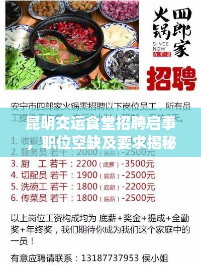 昆明交運食堂招聘啟事，職位空缺及要求揭秘