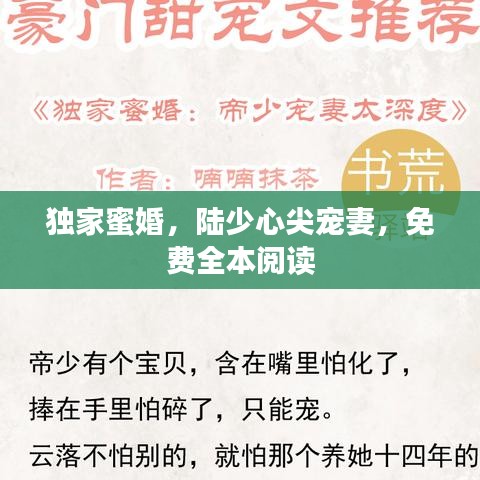 獨(dú)家蜜婚，陸少心尖寵妻，免費(fèi)全本閱讀