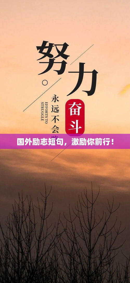 國外勵(lì)志短句，激勵(lì)你前行！